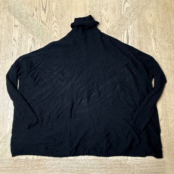 Joseph A. XS Black Turtleneck Oversized Tunic Sweater‎ Pullover Top - Picture 1 of 8